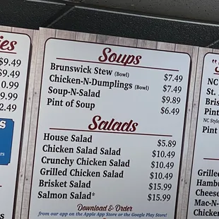 Soup menu 02/27/2022