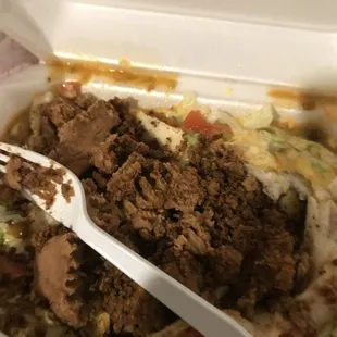 I asked for a bean and beef , what I got was this shit... I will never go there again.. #Soulfood4Lyfe