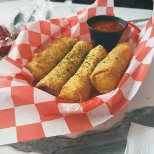 Mozzarella egg rolls
