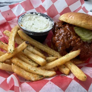 It's IT'S GETTING HOT IN HERE with coleslaw on the side