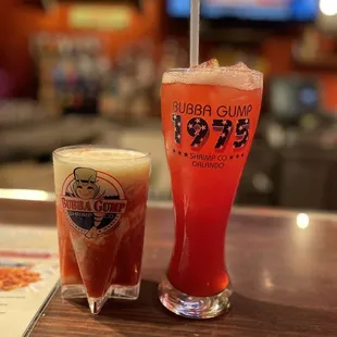 Left: Lava Flow , right: LT. Dan's Pomegranate Punch