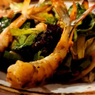 Strawberry salad with shrimp