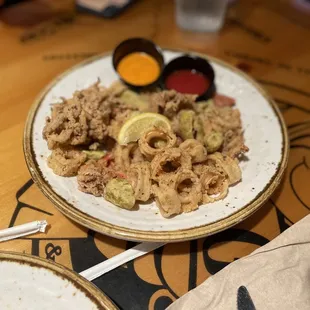 a plate of food on a table