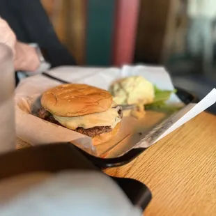 Mushroom burger with real mushrooms