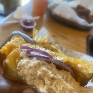 Inside the tuna melt- I requested onions