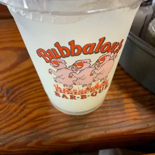 a drink in a plastic cup