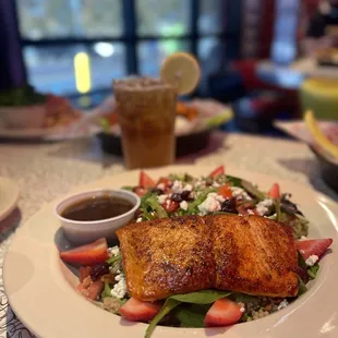 a plate of food on a table