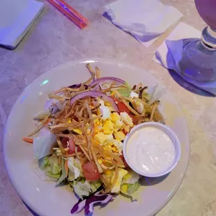 Side salad.. ranch was homemade