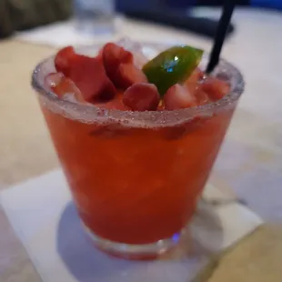 House margarita, strawberry