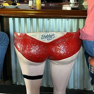 Funny seat at the bar.