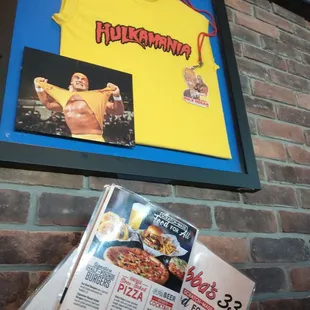 Hulk Hogan shirt and picture.