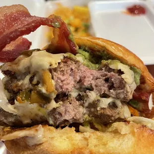 Bacon guacamole burger