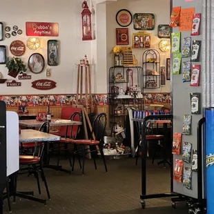 the inside of a restaurant