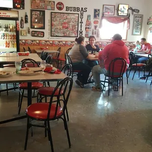 Bubba's dining area.