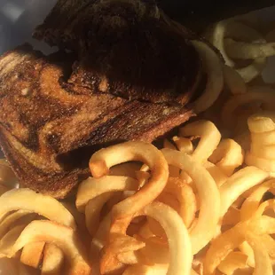 Crispy cheesy patty melt yumminess!