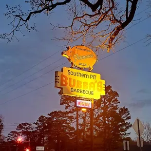 a neon sign for a restaurant