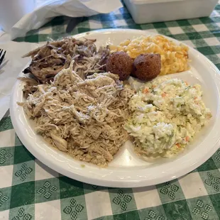 BBQ Chicken Hash Macaroni Pie Southern Slaw