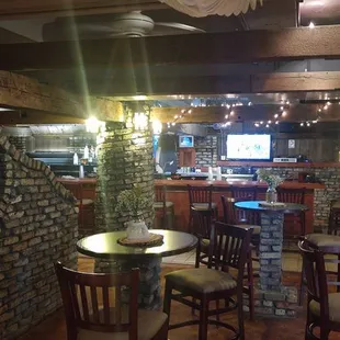 Downstairs bar area.