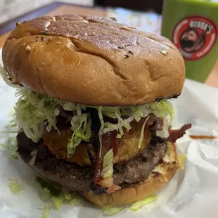 BBQ Bacon Cream Cheese Burger