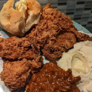 &quot; leftover&quot; fried chicken dinner