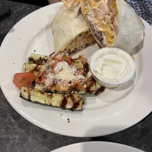 Grilled Zucchini and Pittsburgh wrap