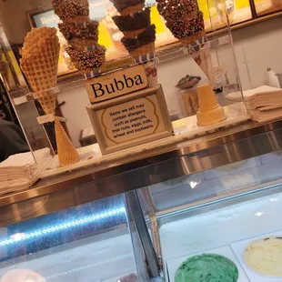 various flavors of ice cream