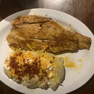 Grilled Mahi - Mahi and load Baked Potato