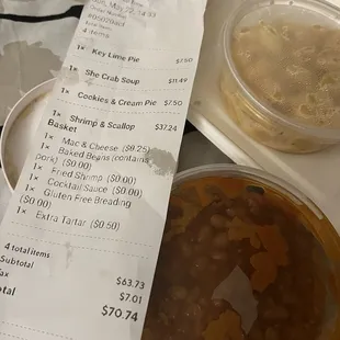 My receipt and proof of amount as well as enter order that was ONLY for myself!