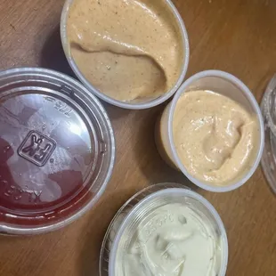 Variety of sauces