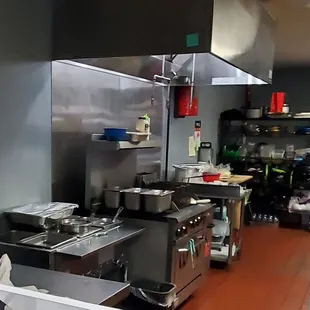 Inside the cooking area