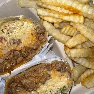 The bubbas burrito combo was delicious!! It was very freshly made. I substituted for fries, the fries were also fresh