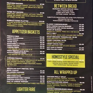 Half price Starters and Baskets.