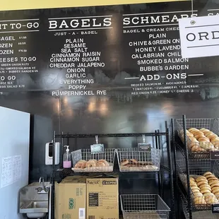 Ordering counter and menu