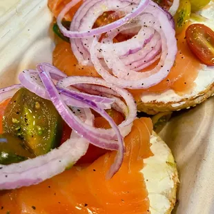 Open Faced Lox Sandwich