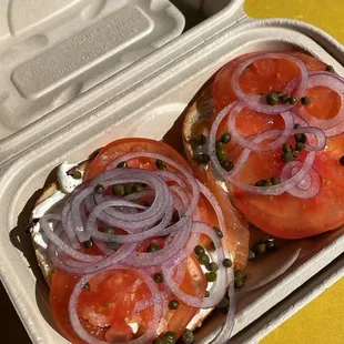 Lox bagel sandwich