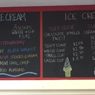 Menu items