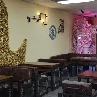 Tables and photo op corner