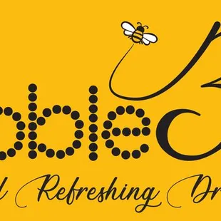 a bee flying over the word bubble