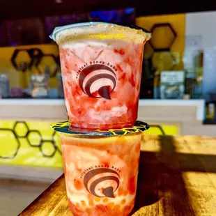 Valentine - Organic Honey Boba &amp; 24/7 - Passion Fruit Popper, Strawberry Jelly