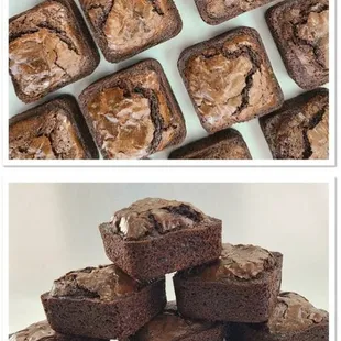 Warm &amp; freshly made, large BROWNIES