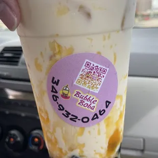 Green Tea milk Peach 1-Qt