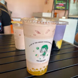 Strawberry, Mango smoothie