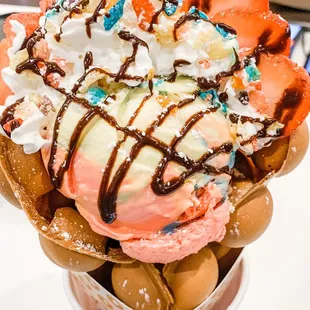 3. Strawberry Good Ice Cream Waffle