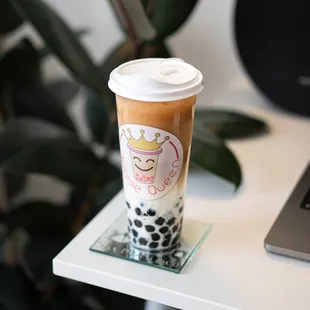 Black Milk Tea with Boba