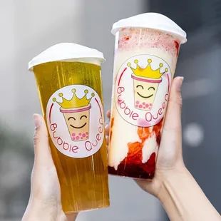 Jasmine Green Tea with Cream and Strawberry Cream