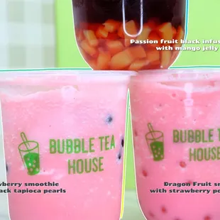 two cups of bubble tea