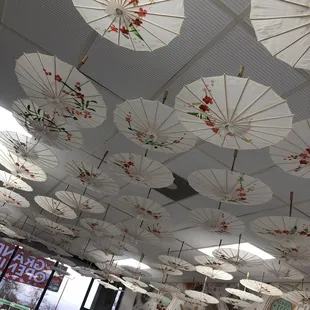 Paper umbrella ceiling