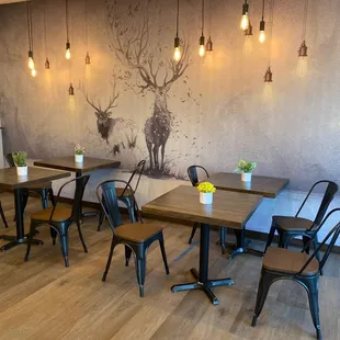 the interior of a coffee shop