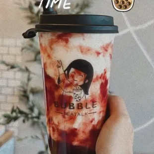 Strawberry Dirty Boba