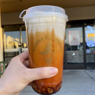 Brown Sugar Organic Milk with crystal boba ~ $6.50